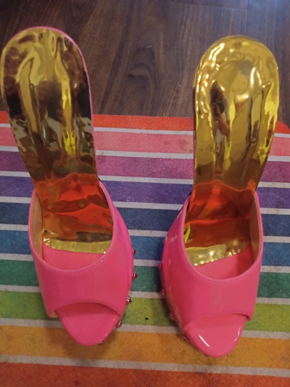 Brand new punk sequin heels